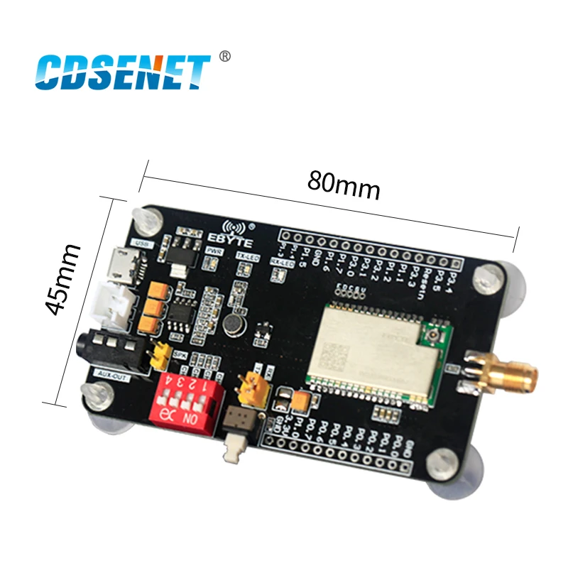 Test Board Audio Transmission Module Amplifier Board Speaker USB Test kits 17dBm 470MHz Long Distance For E200-470A17S