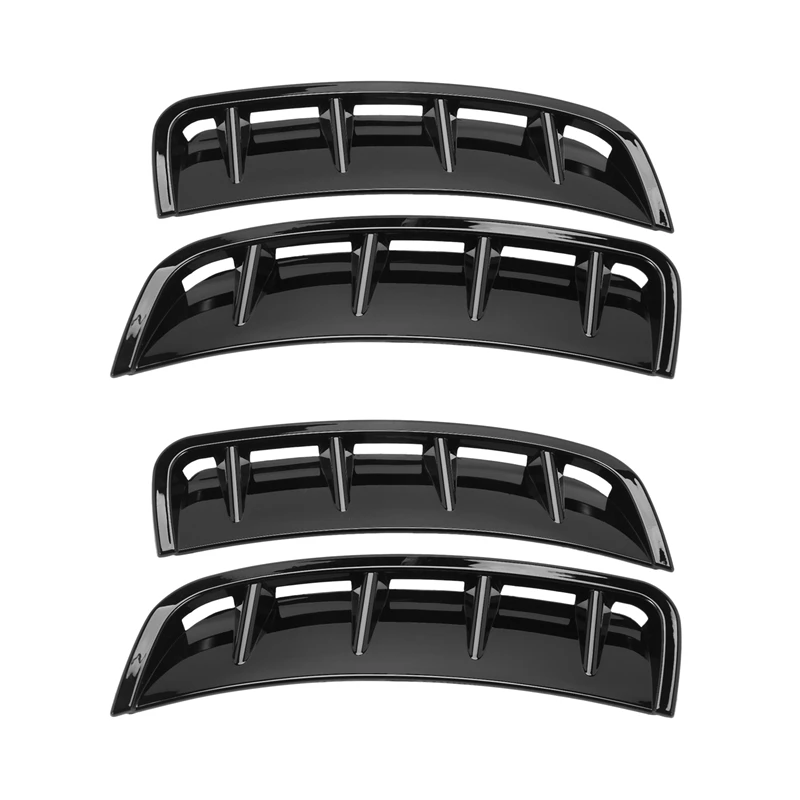

4X Front Bumper Air Outlet Stickers Trim Cover For Mercedes Benz A Class W177 A180 A200 A220 A250 Accessories (Black)