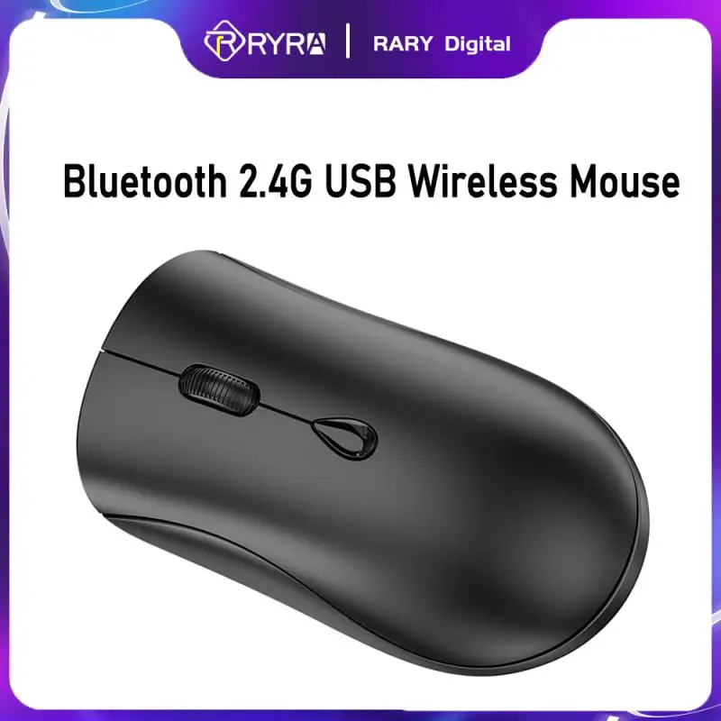 

RYRA Bluetooth 2.4GHZ USB Silent Wireless Mouse Rechargeable Charging Home Game Ergonomic Noiseless Mouse For Computer Laptop PC