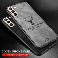 phone cover for samsung s21 ultra s21 plus s21 5g case deer pattern fabric cloth cover for samsung galaxy s22 s21 s20 ultra case