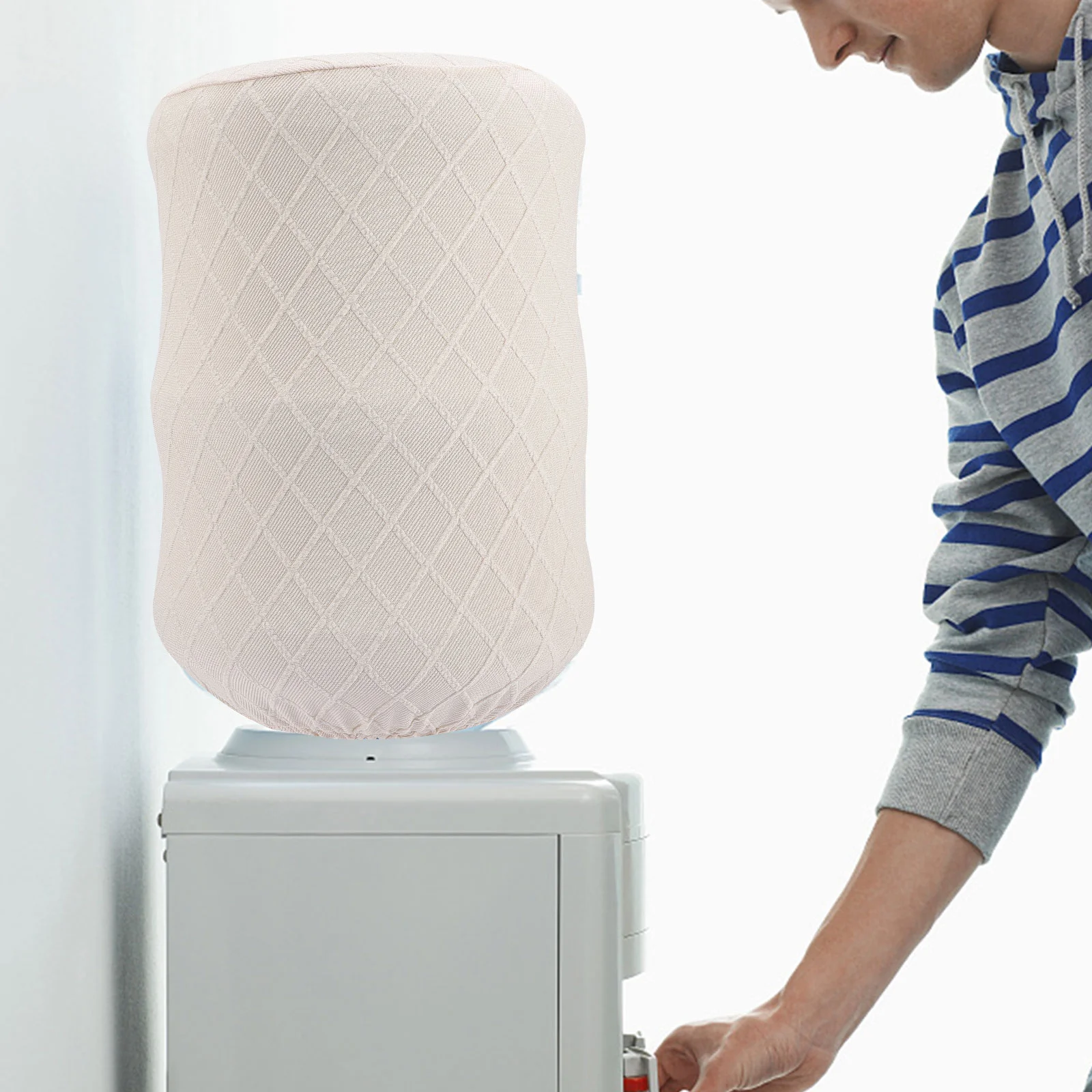 

Office Water Bucket Sleeve Dust Cover Room Dispenser Dustproof Home Accessory Protective Elastic Cloth Container