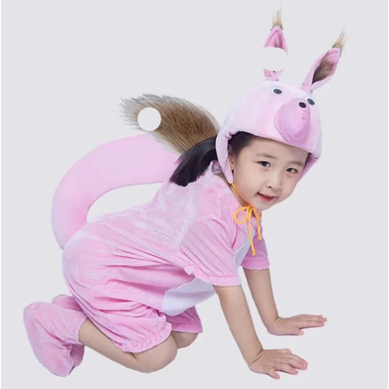 Детский костюм для косплея белки комбинезон с мультяшными животными мальчиков и