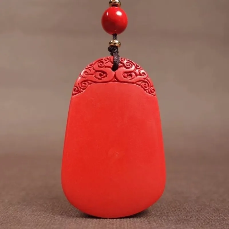 Необработанная руда циннабар двойной дракон спокойствие и мир тарелка подвеска