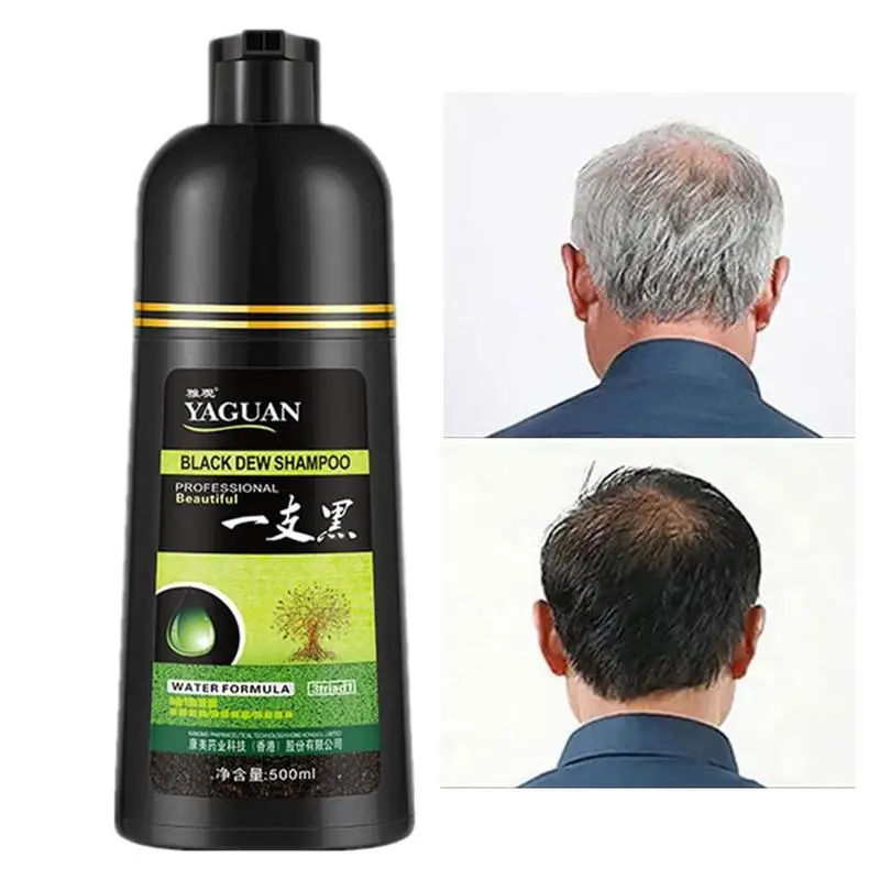 

Шампунь для черной краски 500 мл травяной шампунь для окрашивания черных волос для мужчин и женщин водная формула шампунь для окрашивания волос быстродействующий