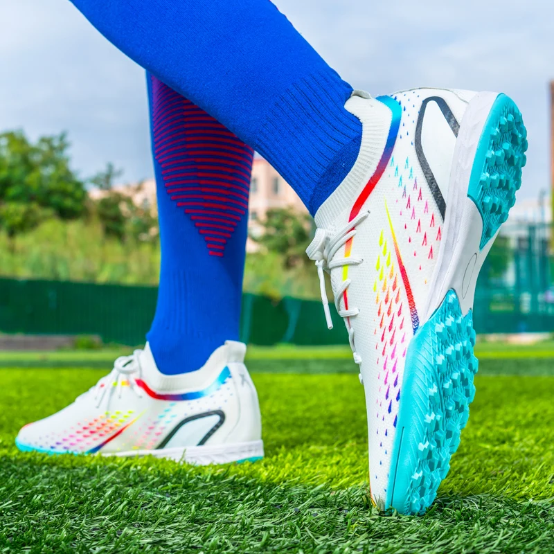 Football Shoes For Men Outdoor High-quality Breathable High-top Soccer Shoes Child Boy TF/FG Football Sports Boots