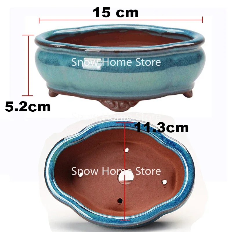 Креативный китайский стиль цветочный горшок для бонсай вентиляция фиолетовые