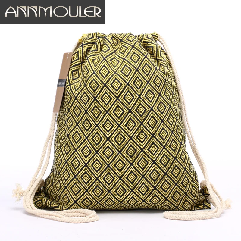 

Women Backpack Bohemian Style Shoulder Bag Vintage Rucksack Gypsy Chic Hobo Bag Hippie Aztec Tribal Bag Drawstring Backpacks