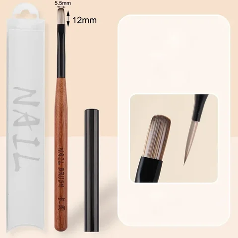 Кисть для дизайна ногтей с короткими волосами