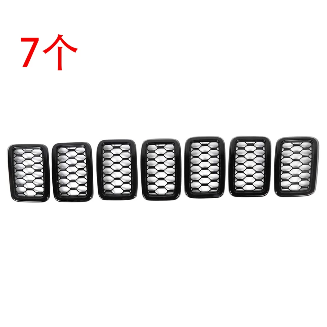 

Front Grill Mesh Inserts Rings Covers Inserts Kit for Jeep Grand Cherokee 2017 2018 2019 2020 2021 (Black)