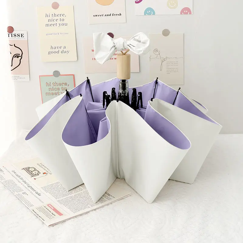 

2023 Новый зонт от солнца солнцезащитный анти-УФ Солнечный и дождь двойного назначения женский складной зонт Ins ветер простой Солнечный зонт