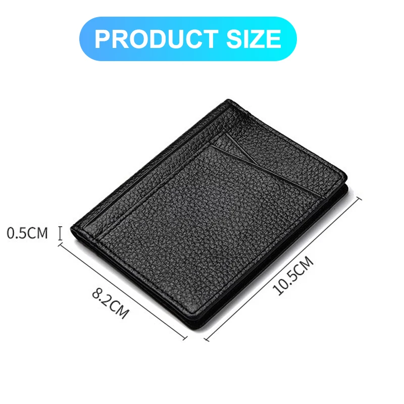 Rfid из натуральной кожи кредитный держатель для карт кошельки мужчин Тонкий