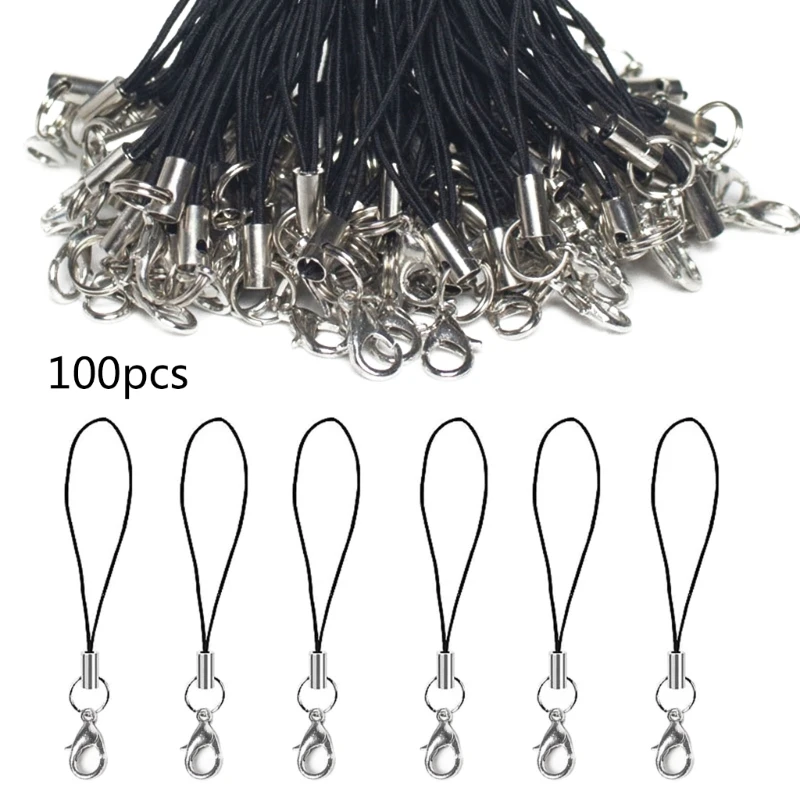 

100 Pieces Elastic Phone Charm Cord Decorative Lanyard Strap DIY Phone Lanyard