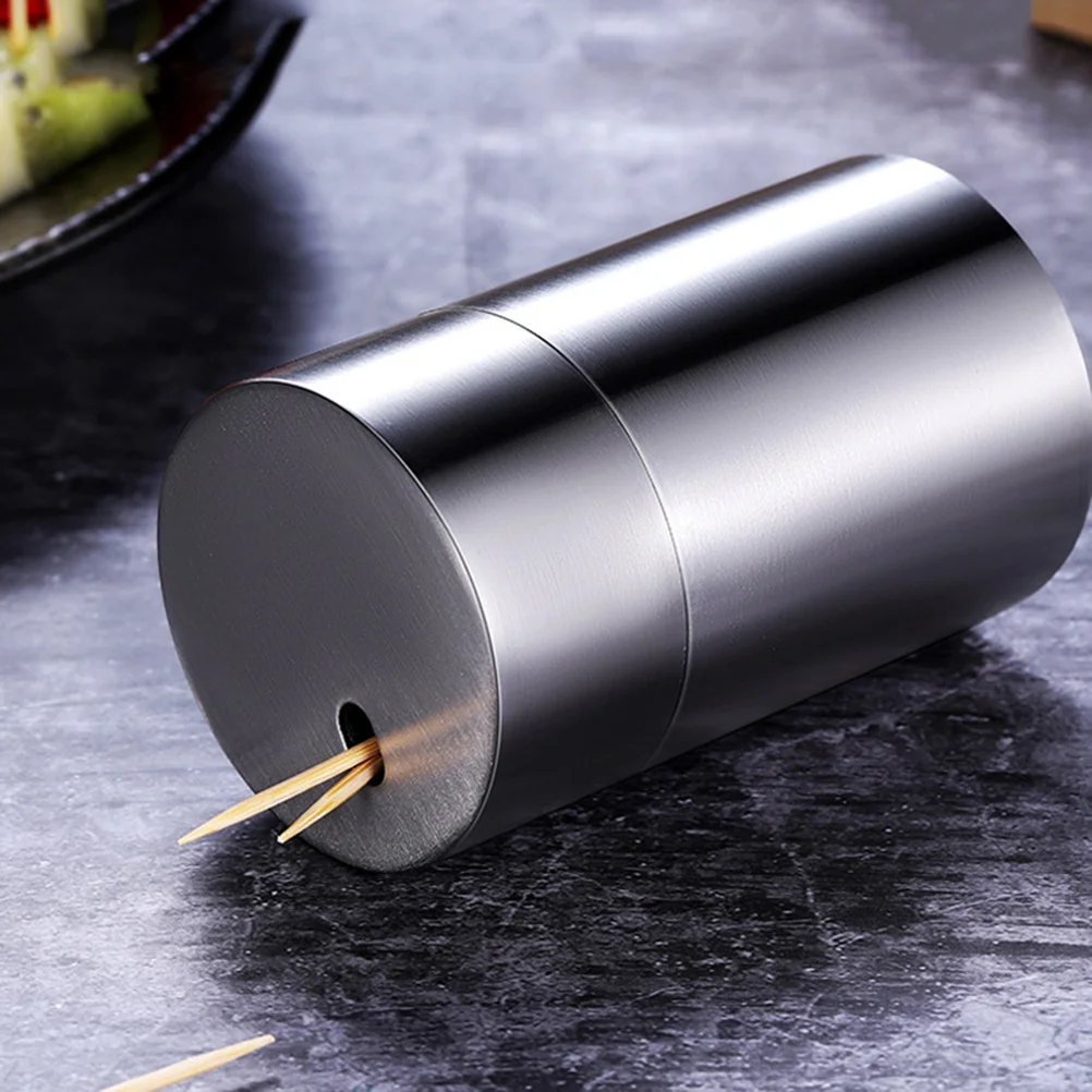 

Toothpick Holder Container Storage Dispenserpicks Stainless Steel Organizer Box