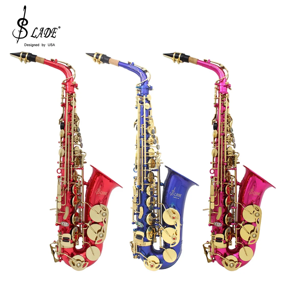 SLADE Eb альт-саксофон морское ушко клавиши латунный корпус набор саксофонов с