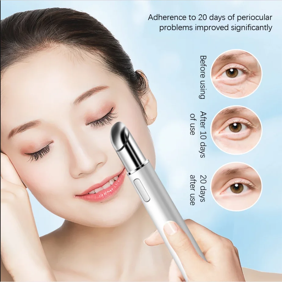 

Heating Therapy Ions Electric Vibration Eye Massager Anti-Ageing Wrinkle Dark Circle Wrinkle Removal Beauty Lift Eye Care