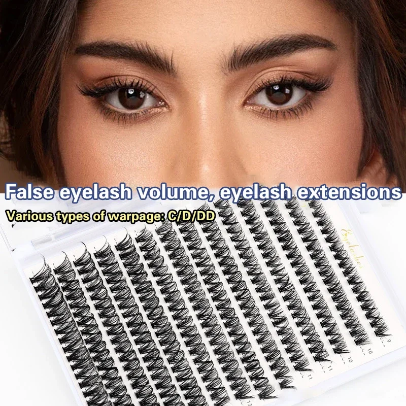 Набор для наращивания ресниц своими руками объём кластеры смешанные