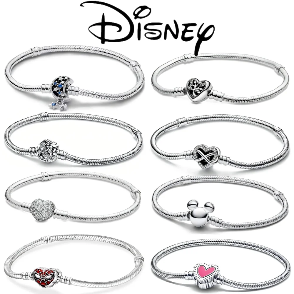 Классический Мультяшный Браслет Диснея В Форме Сердца И Попкорна Очаровательные