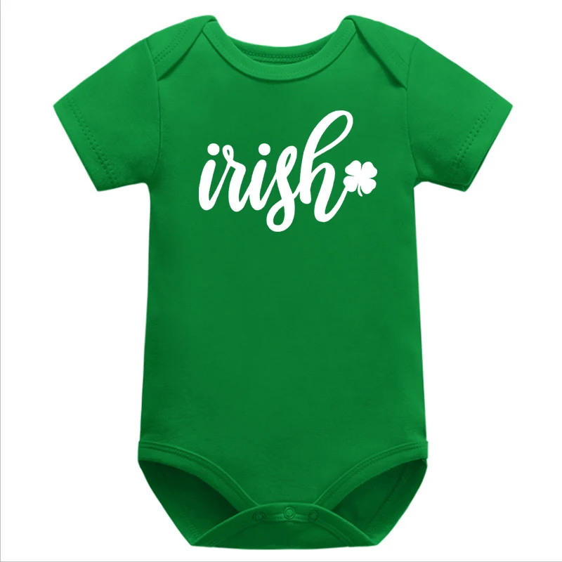 

Irish Bodysuit St. Patrick's Day T-Shirt for Baby Cute Luck of The Irish Baby Onesie Shamrock Newborn Baby Boy Clothes B