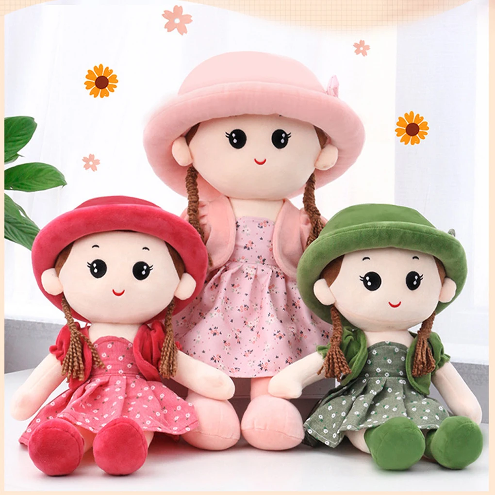 

Doll Toy Adorable Girls Playthings Kids Supple Filling Plush Toys Festival Gift Kid Playing Prop Throw Pillow Green