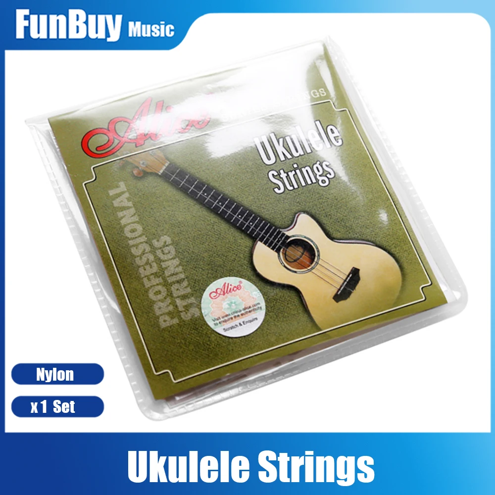 

Alice AU041 Clear Nylon Ukulele Strings 1st-4th Strings for Ukulele UK String Guitar Part