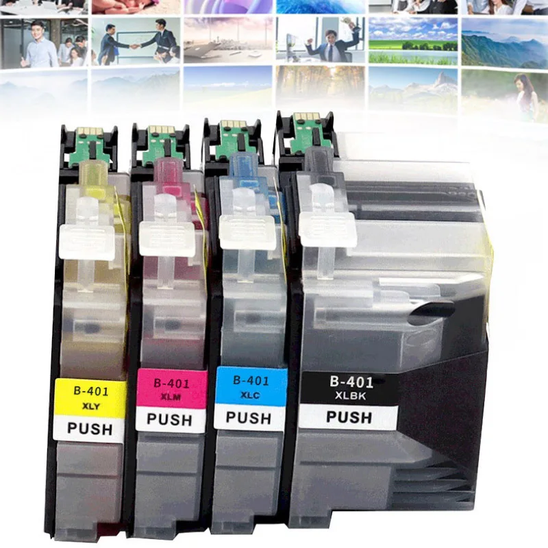 

New For Brother LC401XL MFC-J1010DW J1012DW J1170DW Printer Ink Cartridge Clear Printing with Clear Handwriting Easy to Use