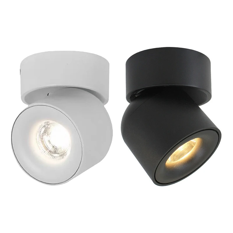 

Hot-1Pcs LED 360° Ceiling Spot Light Indoor Wall Downlight Rotation Spot Lighting 7W For Kitchen Bedroom Indoor Lamp