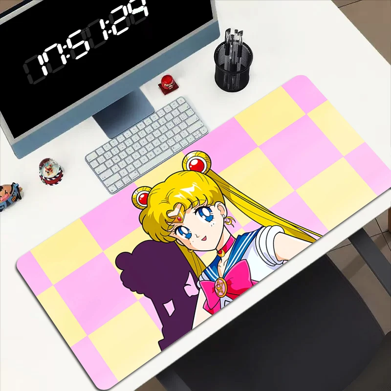 

Большой коврик для мыши Сейлор Мун, игровые аксессуары Xxl, игровой коврик для клавиатуры и мыши, настольные коврики, защитные коврики для ПК, ...