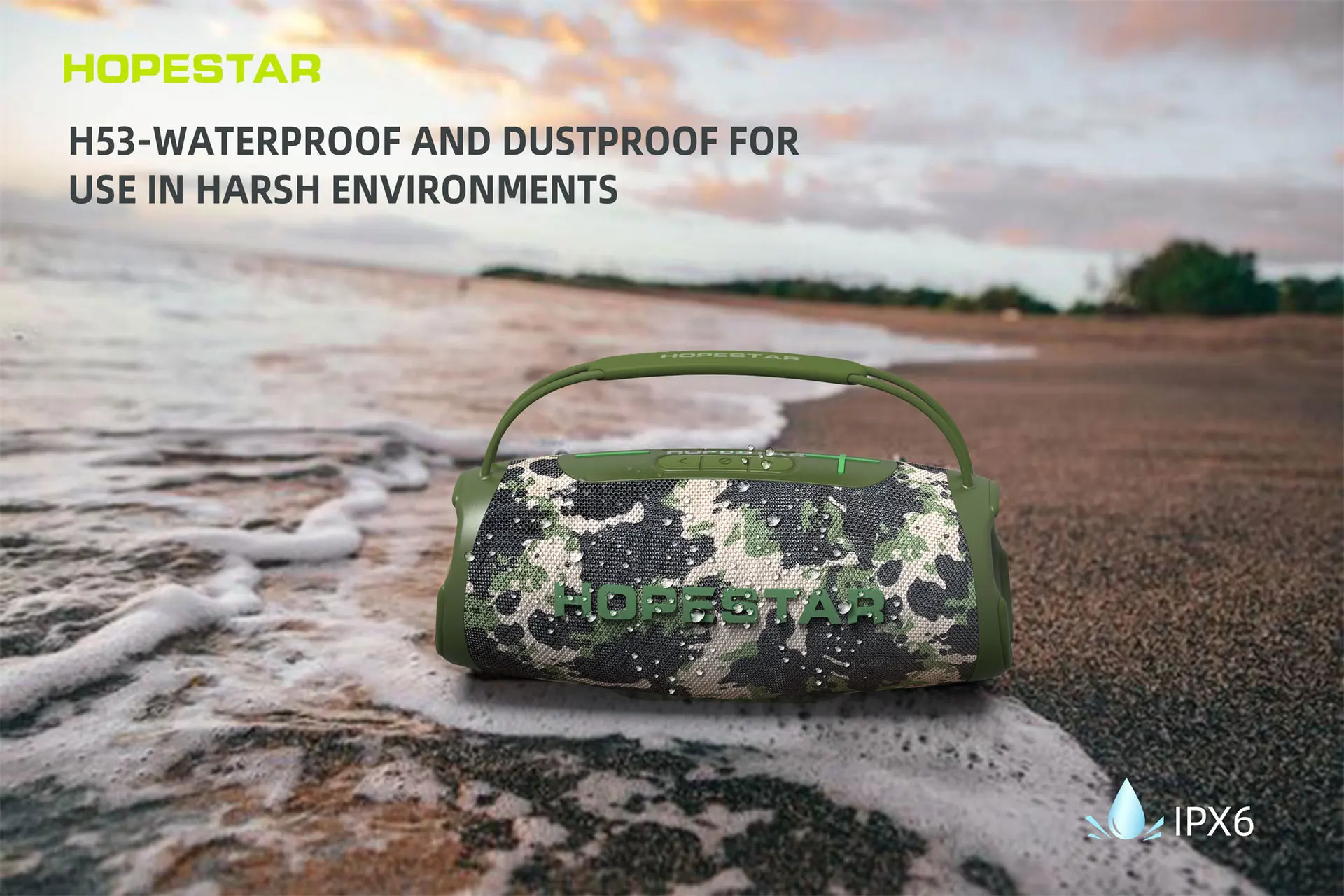 HOPESTAR H53 Высокая мощность 35 Вт Портативный Bluetooth-динамик Мощный беспроводной