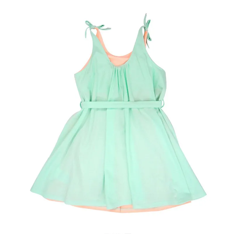 Детское пляжное платье без рукавов на бретельках |