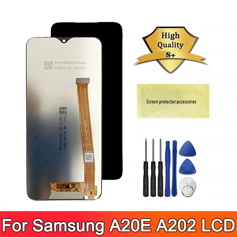 AMOLED ЖК-дисплей для Samsung A20E с рамкой SM-A202F A202DS A202F/DS ЖК-экран сенсорным экраном в