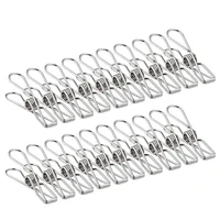 100pcs clothes pegs stainless steel clothespins drying towels socks clothing clamp bedspread hanger clip laundry cloth pins