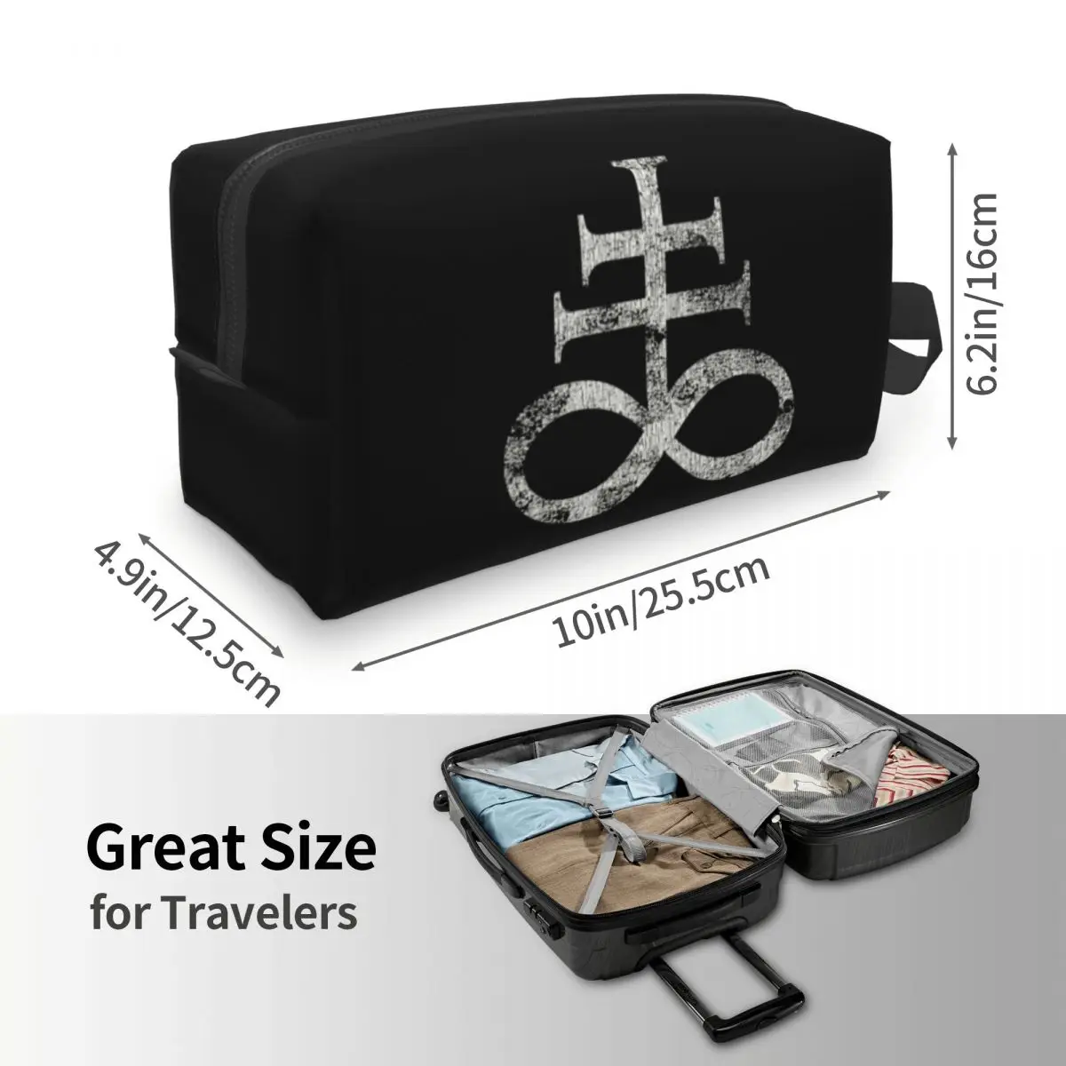 Kawaii ношеная левиазанская сатановая дорожная сумка для туалетных