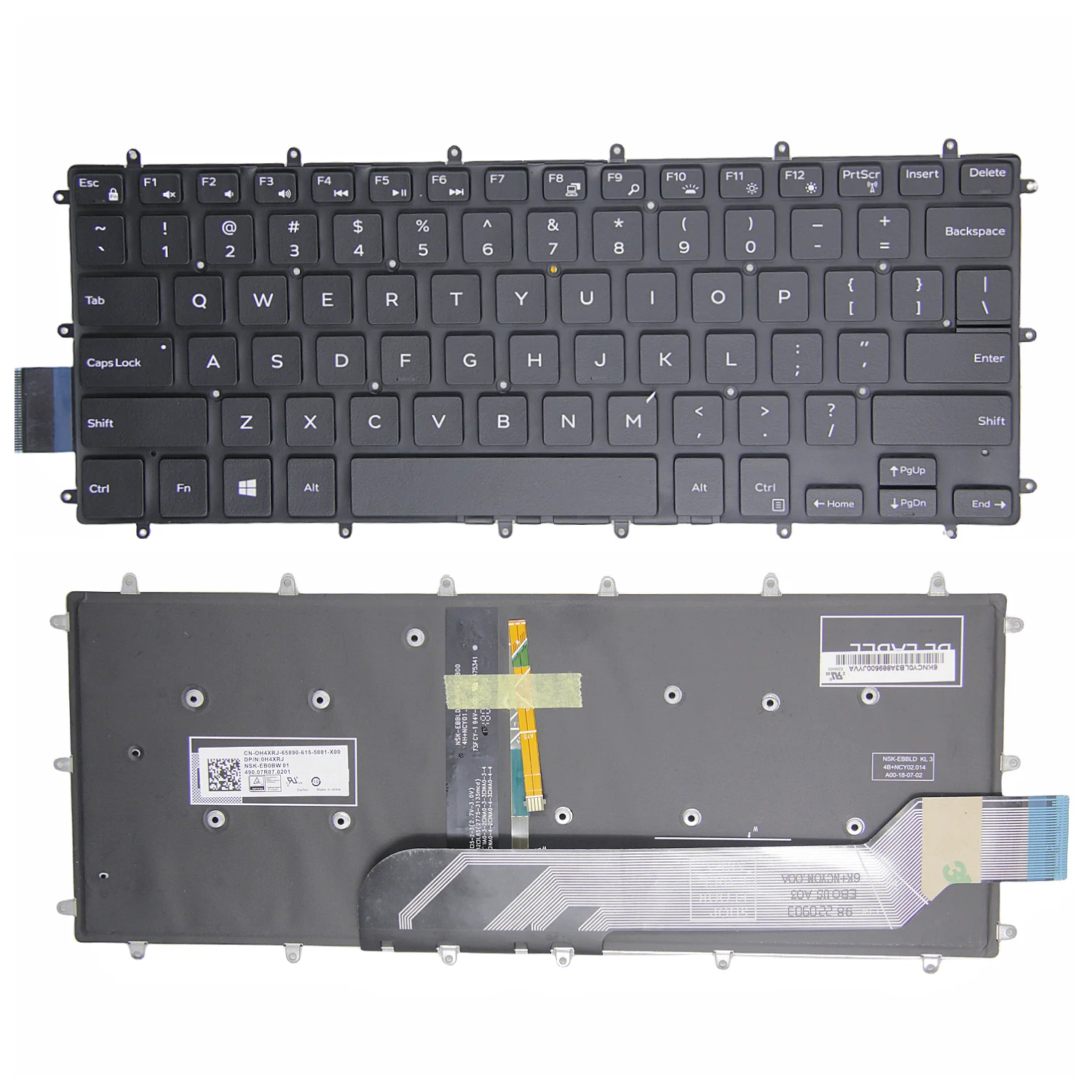 100% новая оригинальная клавиатура США для Dell Inspiron 14- 7460 7466 7467 7472 7560 7570 7580 7572 7573 7569 7579