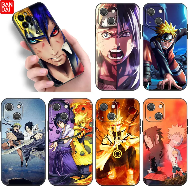 

Anime Naruto Sasuke Uzumaki Silicone Case For Apple iPhone 11 12 13 Mini Pro 7 8 XR X XS MAX 6 6S Plus 5 5S SE 2020 Black Cover