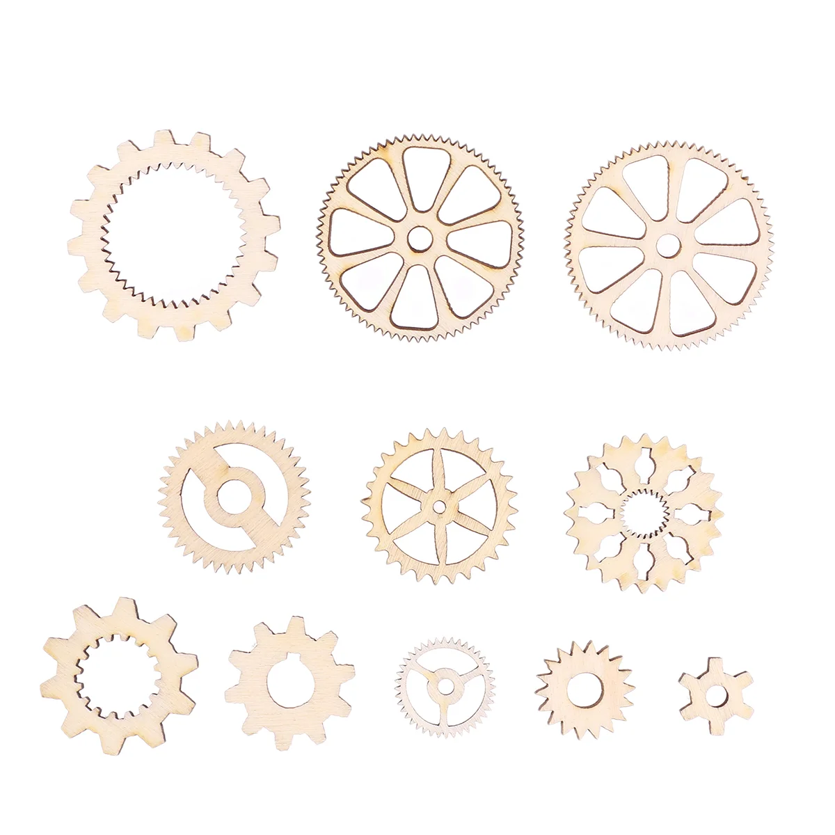 

Gear Wooden Wood Craft Unfinished Ornaments Pieces Diy Chips Cutouts Slices Crafts Embellishments Buttons Wheel Mini Gears