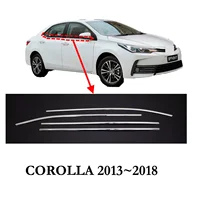 For Toyota Corolla Chrome Door Belt Moulding 2007-2013 Stainless Steel Shiny Auto Accessories Car Parts