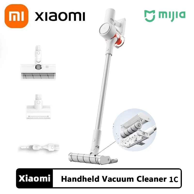 

XIAOMI MIJIA Handheld Vacuum Cleaner 1C Home Car Household Car Wireless Sweeping 20000Pa Cyclone Suction Multifunctional Brush