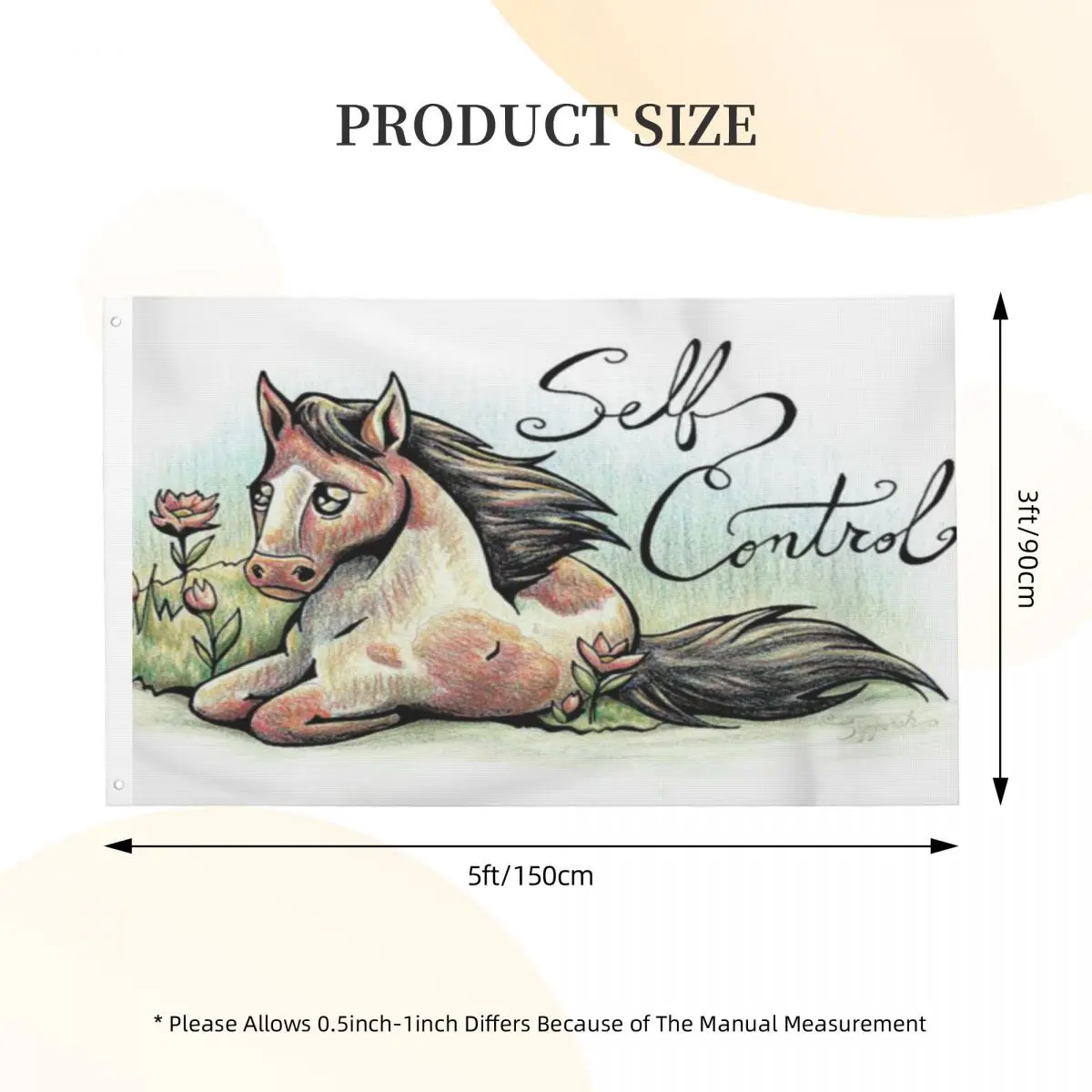 

Horse Sipporah Art And Illustration Duplex Print One Flag For Decoration