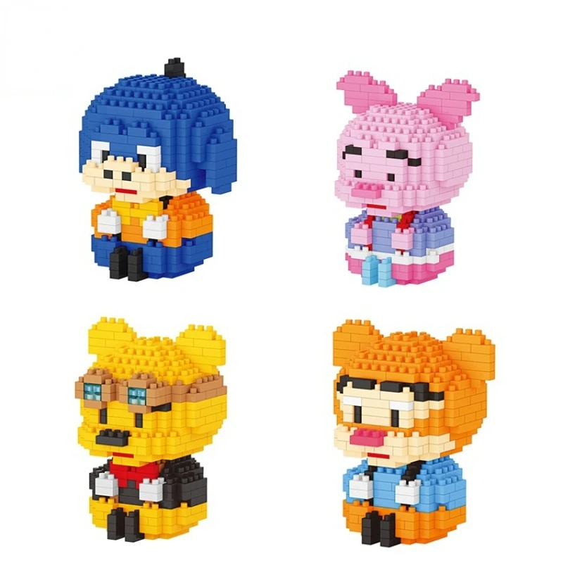 

Disney Small particle leisure assembling building blocks 7114A-7117A series Children's puzzle Mosaic building blocks cartoon