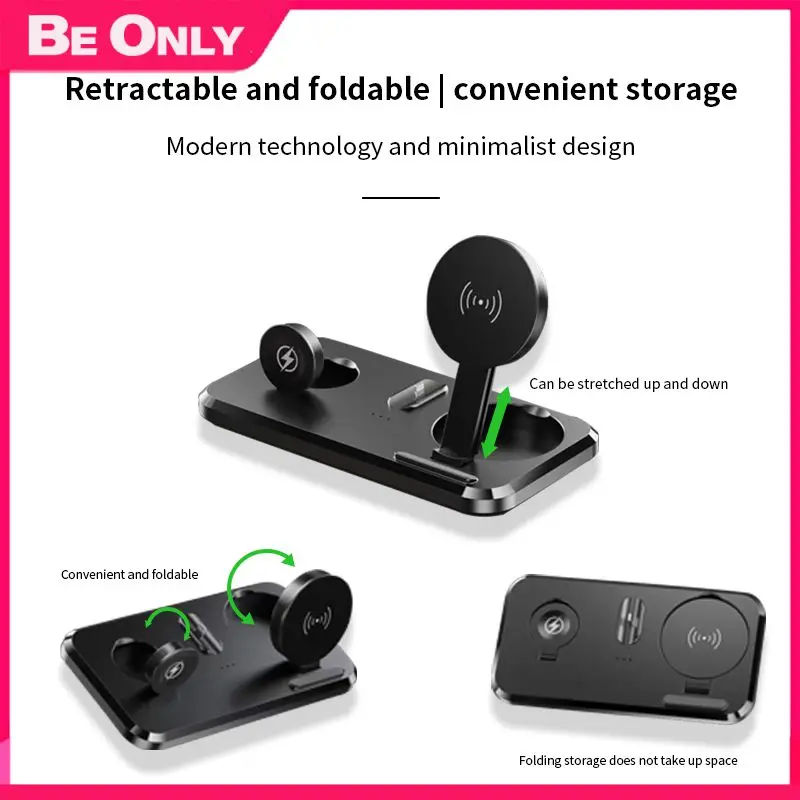 

High Quality Wireless Charger Stand Convenient 15w Fast Charging Dock Station F Foldable Safe Easy Wireless Charger Retractable