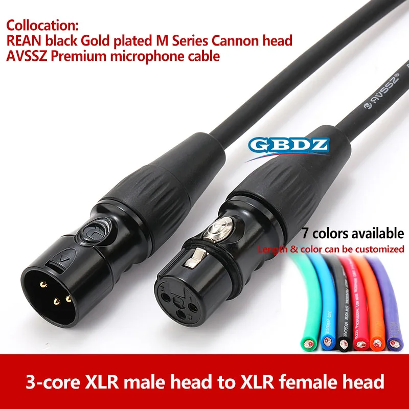 Фото Аудиокабель XLR (штекер-гнездо), 3-контактный балансный микрофонный кабель для микшера и сценических выступлений, сигнальный провод с защитой от помех №5