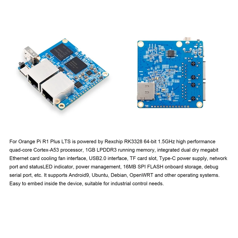 

For Orange Pi R1 Plus LTS Development Board+Aluminum Alloy Shell RK3328 Gigabit Ethernet Port Programming Learning Board