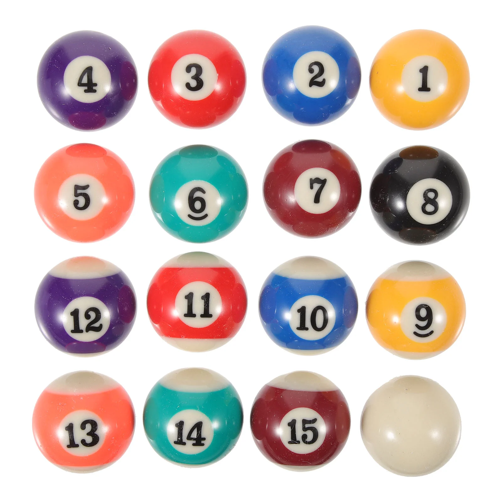 

16 Pcs Wear-resistant Billiard Ball Practical Pool Balls Professional Small Billiards Training Tools