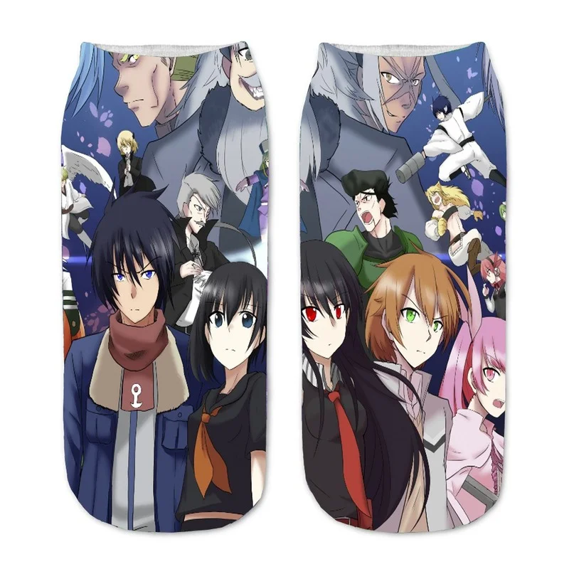 

Akame Ga KILL Woman Sock Anime 3d Print Ladies Socks for Women Thin Happy Short Sox Couples Cotton Vintag Summer Sokken Tatsumi