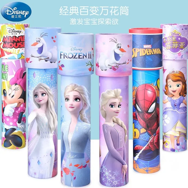 

Disney Minnie Mickey Spider Man Frozen Kaleidoscope Children's Toys Cute Kindergarten Boys Girls Polygon Birthday Gifts