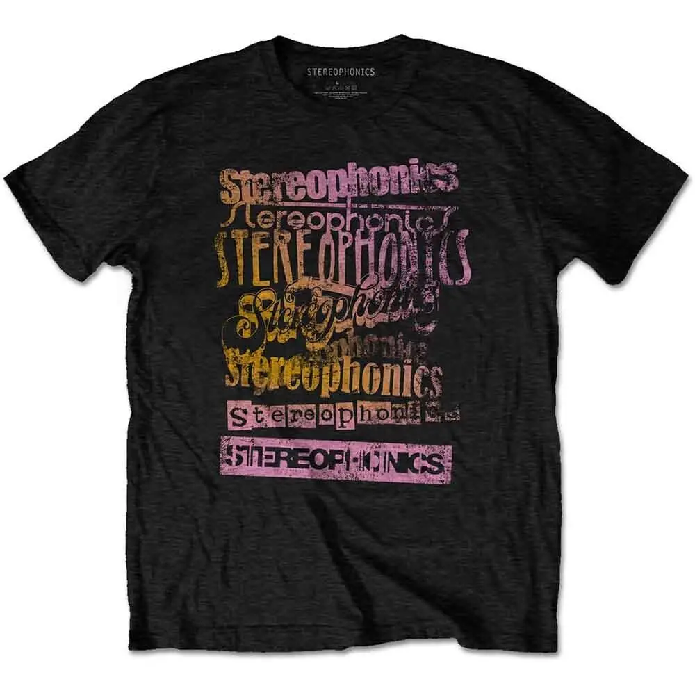 Мужская футболка с логотипом Stereophonics черная