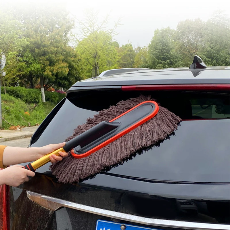 

1pcs Car Wash Brush Hand-free Vehicle Washing Cleaning Brushes Microfiber Floor Mop Soft Flat Mop Household Car Cleaning Tools