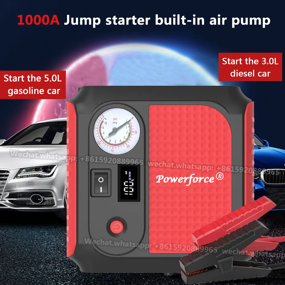

Car Emergency Booster 168000mAh Bidirectional Output Mobile Power Bank Peak 1000A Jump Starter Portable Battery Station 2022
