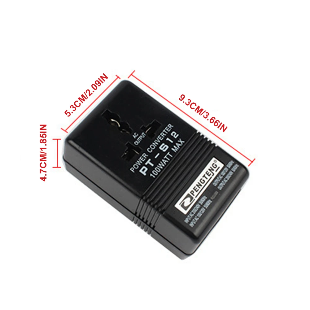 Новый PT-S12 AC 100 Вт 55-60 Гц максимальная мощность 110 В/120 В до 220 В/240 в двухсторонний