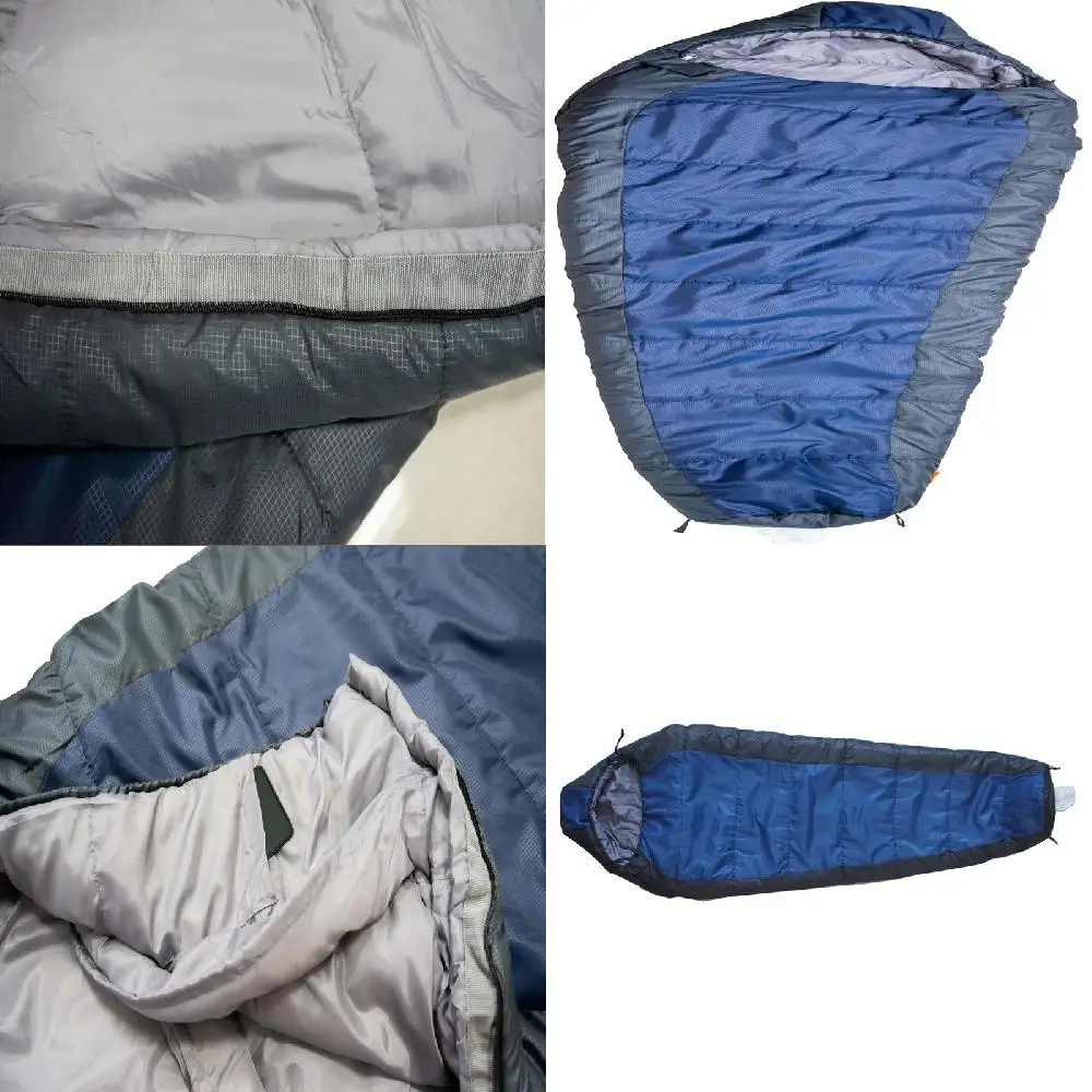 

"Ultra-Soft, Perfectly Comfortable Blue Mummy Sleeping Bag for Adults - Perfect for Camping Trips!"